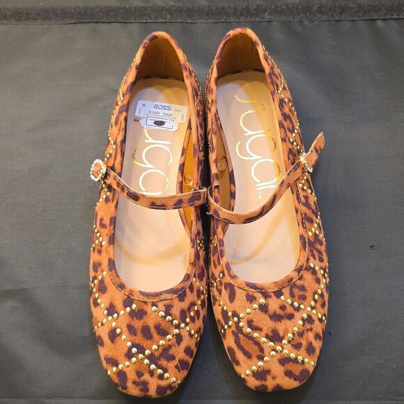 BRAND NEW SUGAR LEOPARD PRINT WOMEN MARY JANE FLAT - Picture 2 of 16